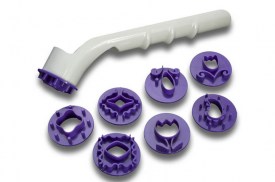 Cortante sacabocado con 8 moldes para hacer guardas de fondant